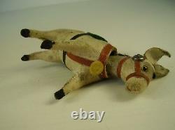 Antiker kleiner Kopfnicker Esel für Weihnachtsmann vor 1945