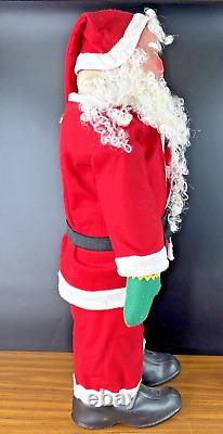 Antique 1920's Santa Gauze Mask Hand Painted Face Straw Stuffed Body 29 Germany