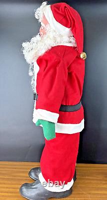 Antique 1920's Santa Gauze Mask Hand Painted Face Straw Stuffed Body 29 Germany