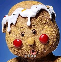 Antique 1982 Resin 4 Gingerbread Man With Cookie EUC Rare Walt Disney Resort