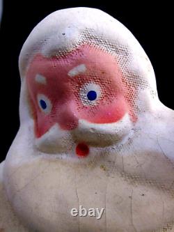 Antique Candy Container Santa Papier Mache Paper Large 1920 Home Figurine 9-1/2