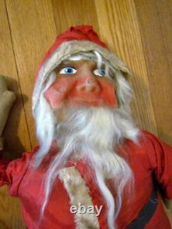 Antique Fabric Masked German Christmas Santa Doll 24