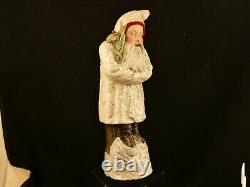 Antique German Belsnickel St. Nicholas Father Christmas 9 3/8 In. Mica Robe