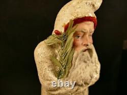 Antique German Belsnickel St. Nicholas Father Christmas 9 3/8 In. Mica Robe