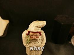 Antique German Belsnickel St. Nicholas Father Christmas 9 3/8 In. Mica Robe