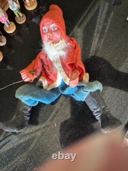 Antique German Belsnickel-Stamped in Sleigh withHorse staged Christmas Scene Antique German Belsnickel-Stamped in Sleigh withHorse staged Christmas Scene