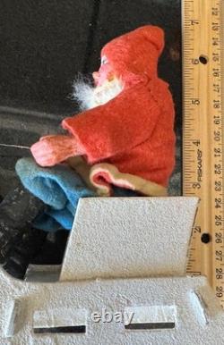 Antique German Belsnickel-Stamped in Sleigh withHorse staged Christmas Scene Antique German Belsnickel-Stamped in Sleigh withHorse staged Christmas Scene