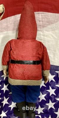 Antique German Paper Mache Face Santa Doll 25 Inches Tall