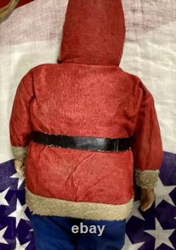 Antique German Paper Mache Face Santa Doll 25 Inches Tall