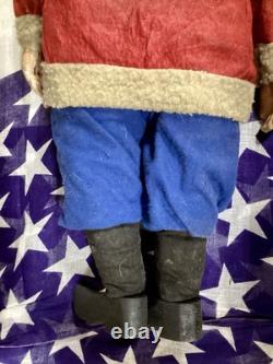 Antique German Paper Mache Face Santa Doll 25 Inches Tall
