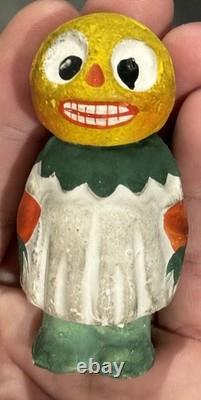 Antique Halloween Candy Container 3 Pumpkin Veggie Girl German Candy Container