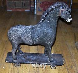 Antique Horse Pull Toy