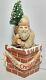 Antique Large German Santa In Chimney Candy Container Early Christmas Toy