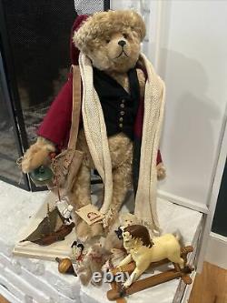 Antique Vintage Large Pearl Original Father Christmas Bear 21 Tall EUC