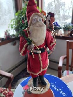 Antique Vintage Santa Claus Papier Mache & Cotton Japan / Germany 7.5 in