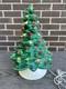 Arnel's Vintage 1970's Light Up Ceramic Christmas Tree 16 With Bird Lights