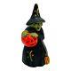 Artisan Halloween Witch Pumpkin Richard Connolly Chalkware Folk Art Signed Rare