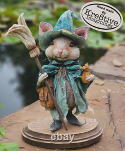 Artist Made, The Victorian Art Of SPUN COTTON, Garden Gnome, Fall, Autumn Decor