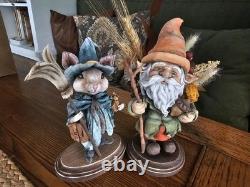 Artist Made, The Victorian Art Of SPUN COTTON, Garden Gnome, Fall, Autumn Decor