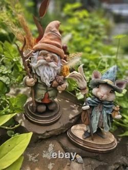 Artist Made, The Victorian Art Of SPUN COTTON, Garden Gnome, Fall, Autumn Decor