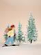 Artist Wilhelm Schweizer German Christmas Pewter Zinnfiguren Girl Skiing Set
