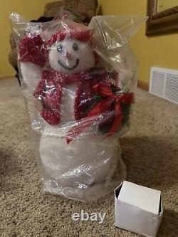 Avon 2002 Fiber Optic Christmas Snowman Color Changing Twinkling Light