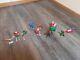 Barclay Metal Christmas Village Figures Skiers Skaters Sled With Horse
