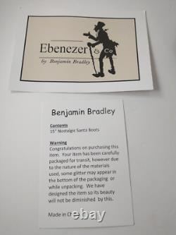 Benjamin Bradley Ebenezer & Co SANTA'S SNOWY BOOTS Life-Size Holiday Sculpture