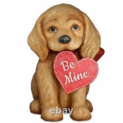 Bethany Lowe 16.5 Be Mine Puppy Dog Heart Lrg Big Figurine Valentines Day Decor