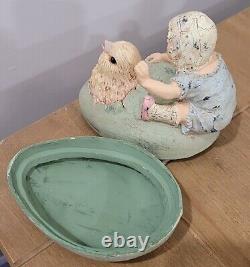 Bethany Lowe Candy Container Girl Riding Hatching Egg Retired