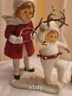 Bethany Lowe Christmas-Reindeer Games Figurine, Pre-owned, MINT, Retired
