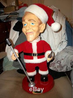 Bing Crosby Moving Singing Santa Christmas Doll, Gemmy Pop Culture Series