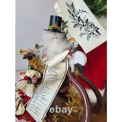Bit Christmas elfin Marshall Fields 1990 rare musical Xmas decor sleigh 20 in