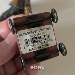 Blossom Bucket Pat Olson Pumpkin Picker with Cart on Wheels Figurine 3.75 Bird