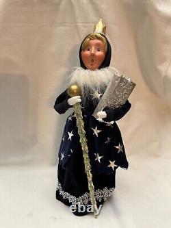 Byers Choice 2010 Ice Princess Gold Crown Silver Gift Crystal Staff Rare