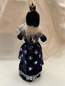 Byers Choice 2010 Ice Princess Gold Crown Silver Gift Crystal Staff Rare