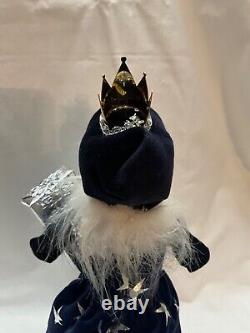 Byers Choice 2010 Ice Princess Gold Crown Silver Gift Crystal Staff Rare