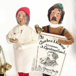 Byers Choice Carolers A Christmas Carol Dickens Lot of 4 Tiny Tim Marley's Ghost