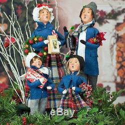 Byers Choice Christmas Family Set Of Four Free Shipping