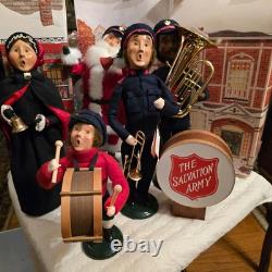 Byers' Choice Salvation Army Carolers Lot of 6 with Instruments & Drums Rare