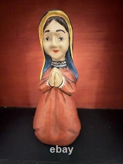 CHARLES CARRILLO Hand Made Folk Art hard to find with LabelMother Mary Figure