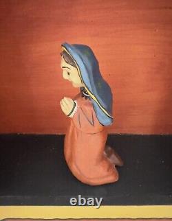 CHARLES CARRILLO Hand Made Folk Art hard to find with LabelMother Mary Figure