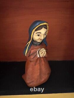 CHARLES CARRILLO Hand Made Folk Art hard to find with LabelMother Mary Figure