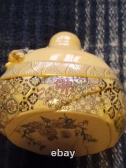 Carved resin Buddah with playing children figure. Finely crafted, signed. Rare