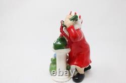 Ceramic Josef Originals Santa On Phone Christmas Figure Rare Hard To Find Japan