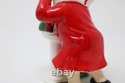 Ceramic Josef Originals Santa On Phone Christmas Figure Rare Hard To Find Japan