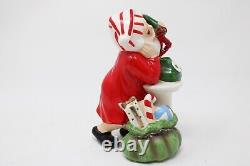 Ceramic Josef Originals Santa On Phone Christmas Figure Rare Hard To Find Japan