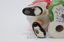 Ceramic Josef Originals Santa On Phone Christmas Figure Rare Hard To Find Japan