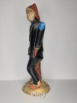 Ceramic Scarecrow Vintage Figurine 1970s Rare