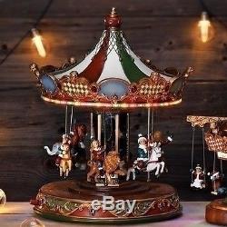 Christmas 16.5 H LED Musical Rotating Carousel Amusements Collection